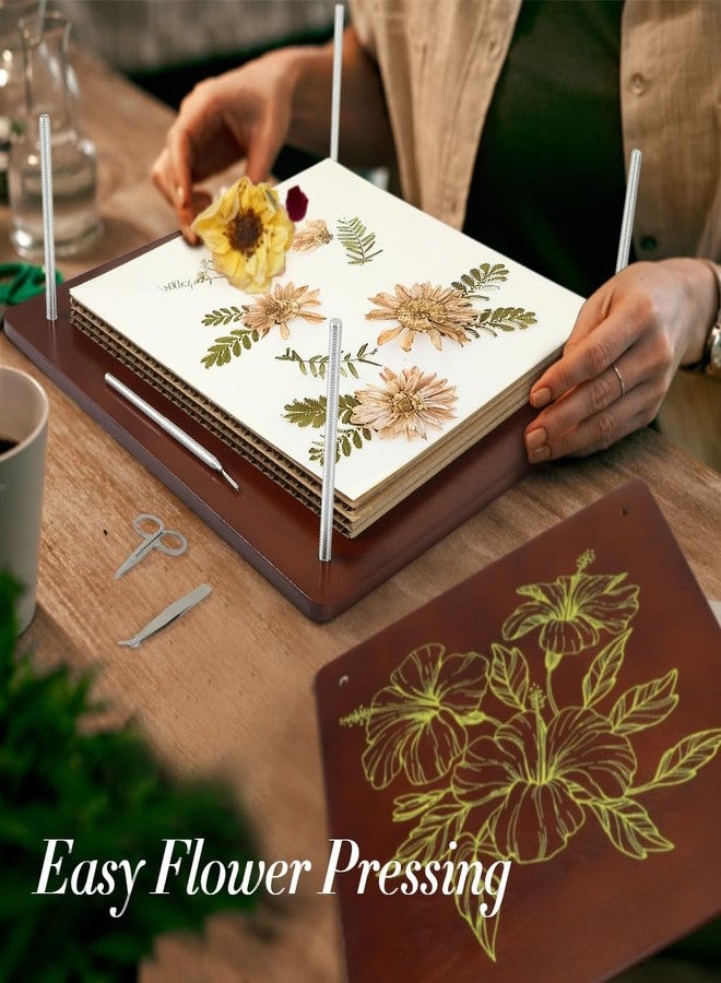 Vindar Extra Large Flower Press Kit 10.8 x10.8 inches, Floral Preservation Kit, DIY Arts and Craft Kit 10 Layers Plant Press and Drying Tool kit, Ideal Gift for Flower & Plant Lovers - Image 2